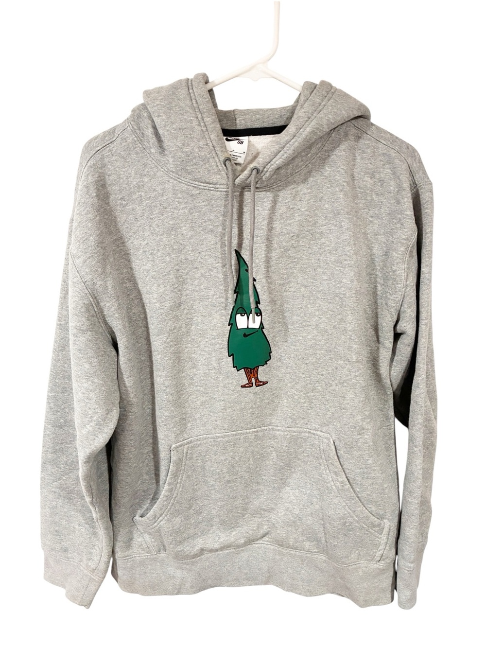 Nike SB Skateboard Cartoon Printing Skateboard Sports Fleece Knit Gray Medium